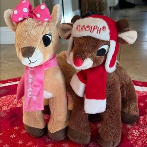 Rudolph the Red Nosed Reindeer and Clarice 12 inch Plush Toys